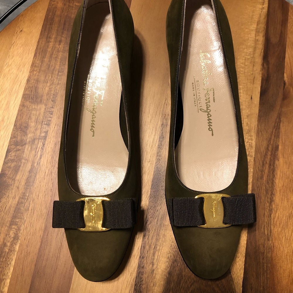 Salvatore Ferragamo Vintage Bow Flats